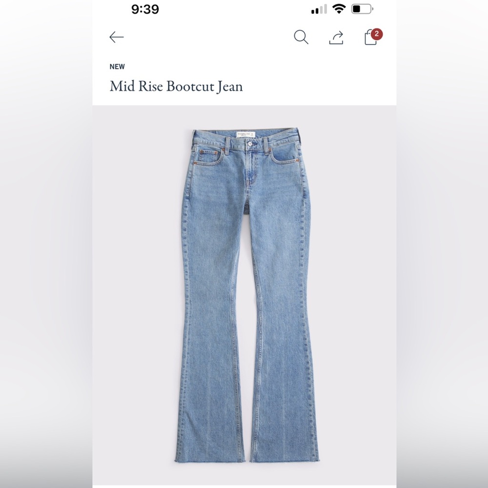 Abercrombie Midrise Bootcut jeans